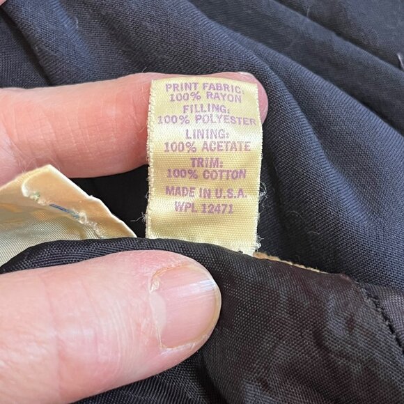 Vtg California 4-U Flamingo Print Bomber Jacket Cotton Boho Indie Retro Sz Small - Picture 7 of 8